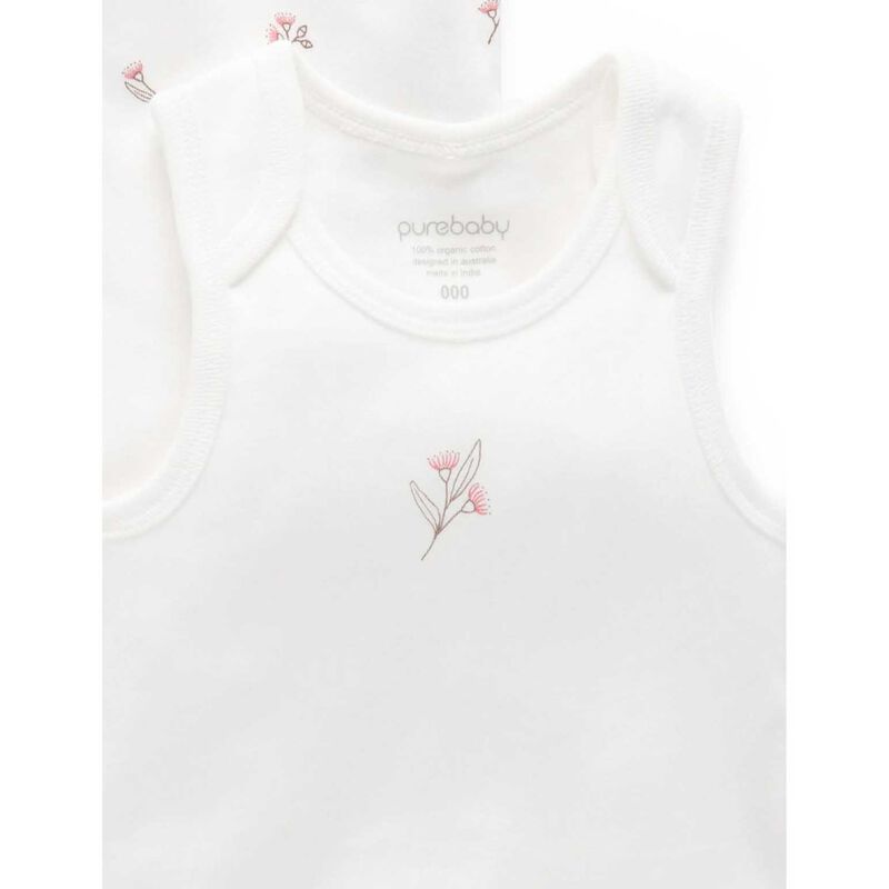 Purebaby 2 Pack singlet Bodysuit image number 1